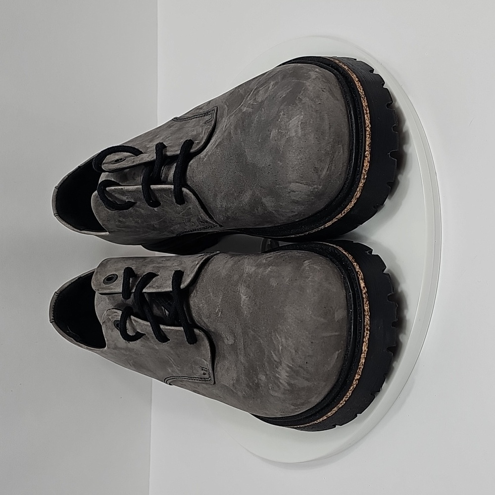 NIB Birkenstock Highwood Lace Low 44 Regular Fit Graphite Gray Nubuck Leather - Picture 4 of 12